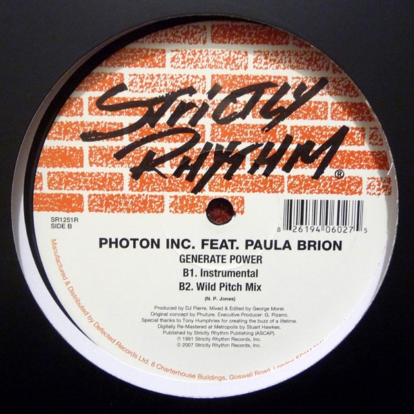 Photon Inc. Feat. Paula Brion - Generate Power | Strictly Rhythm (SR1251R) - 2 Photon Inc. Feat. Paula Brion - Generate Power | Strictly Rhythm (SR1251R) - 2