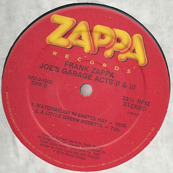 Joe's Garage Acts II & III