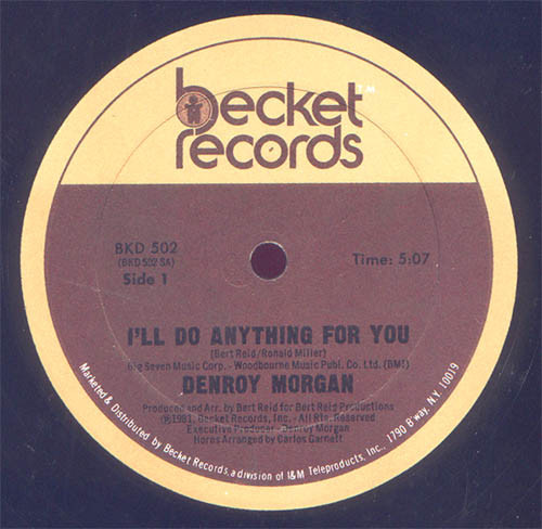 Denroy Morgan - I'll Do Anything For You | Becket Records (BKD 502)