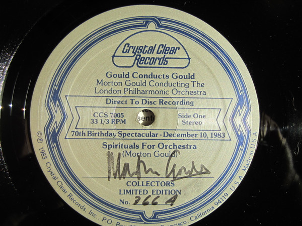 Gould Conducts Gould, 70th Birthday Spectacular