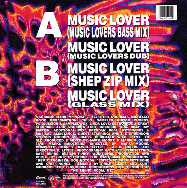 S'Express - Music Lover | Capitol Records (V-15454) - 2 S'Express - Music Lover | Capitol Records (V-15454) - 2