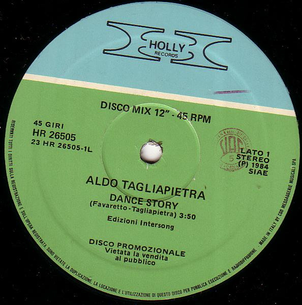 Aldo Tagliapietra - Dance Story / Nella Notte | Holly Records (HR 26505)