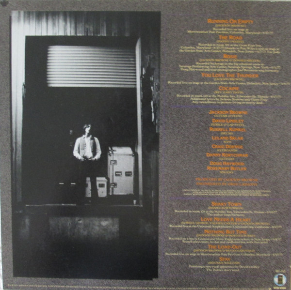 Jackson Browne - Running On Empty | Asylum Records (6E-113) - 2 Jackson Browne - Running On Empty | Asylum Records (6E-113) - 2