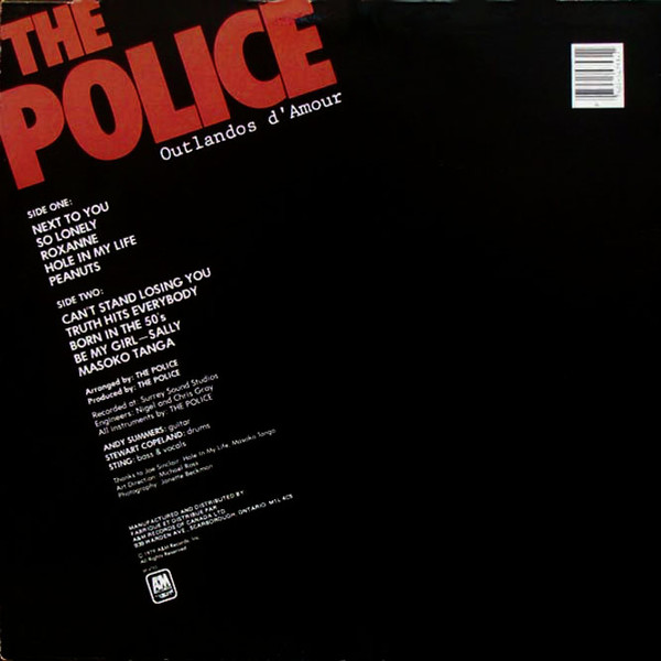 The Police - Outlandos D'Amour [Vinyl] | A&M Records (SP-4753) - 2
