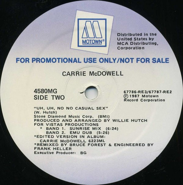 Carrie McDowell - Uh Uh, No No Casual Sex | Motown (4580 MG) - 2 Carrie McDowell - Uh Uh, No No Casual Sex | Motown (4580 MG) - 2