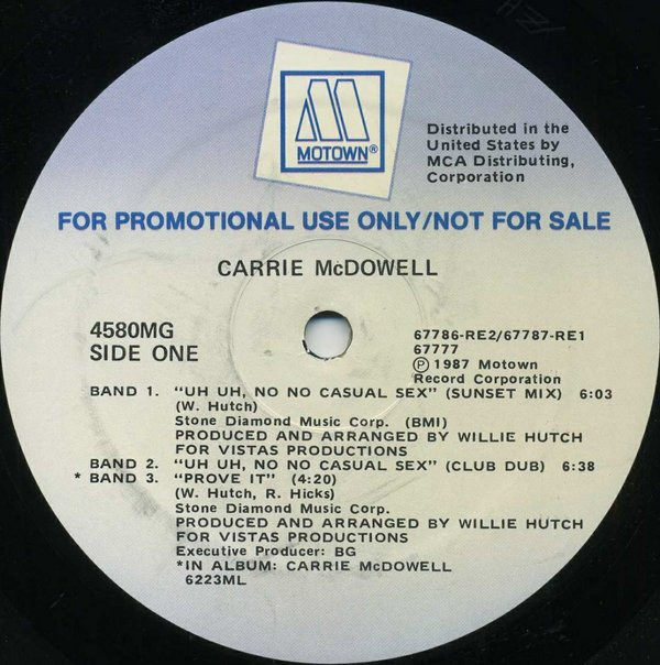 Carrie McDowell - Uh Uh, No No Casual Sex | Motown (4580 MG)