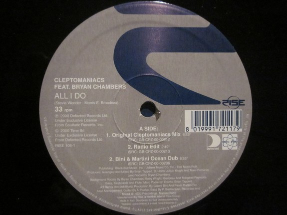 Cleptomaniacs  &  Bryan Chambers - All I Do | Rise (RISE 106) - 3