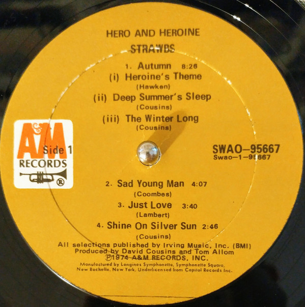 Strawbs - Hero And Heroine | A&M Records (SP-3607) - 3 Strawbs - Hero And Heroine | A&M Records (SP-3607) - 3