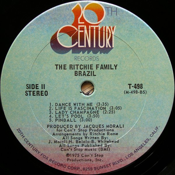 The Ritchie Family - Brazil | 20th Century Records (T-498) - 4 The Ritchie Family - Brazil | 20th Century Records (T-498) - 4