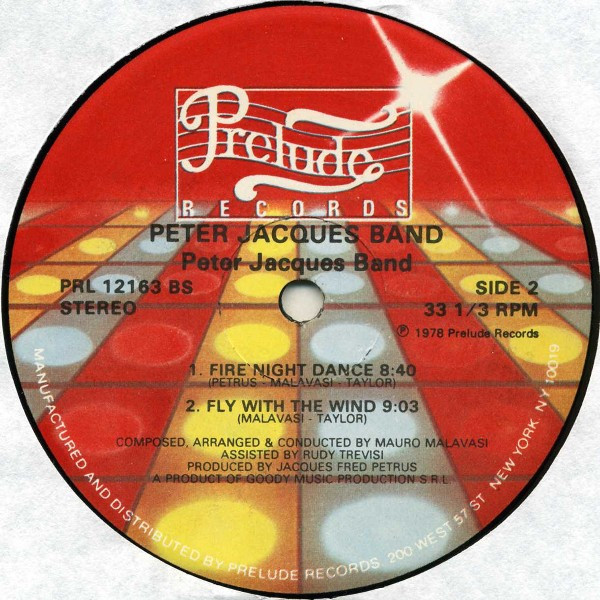 Peter Jacques Band - Fire Night Dance | Prelude Records (PRL 12163) - 4