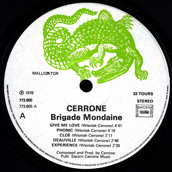 Cerrone - Brigade Mondaine | Malligator (773805) - 3 Cerrone - Brigade Mondaine | Malligator (773805) - 3