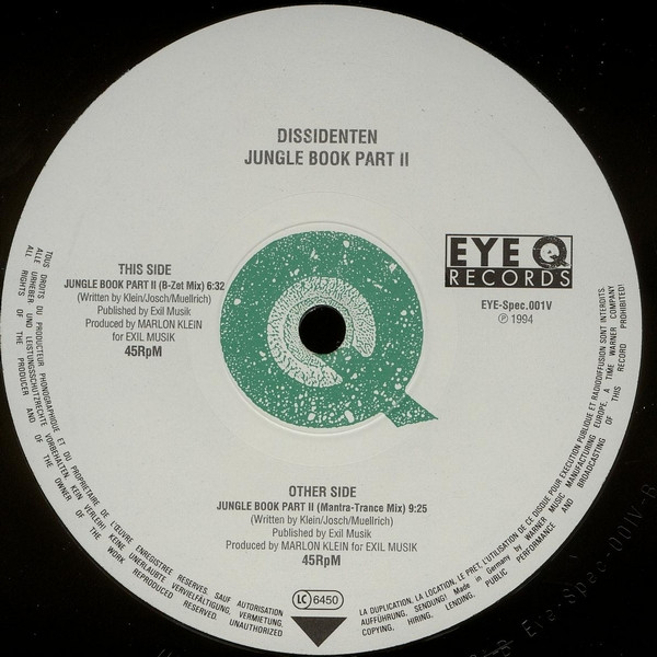 Dissidenten - Jungle Book Part II | Eye Q Records (EYE-Spec. 001 V) - 4 Dissidenten - Jungle Book Part II | Eye Q Records (EYE-Spec. 001 V) - 4