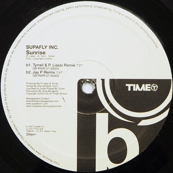 Supafly Inc. - Sunrise | TIME (TIME 481) - 2