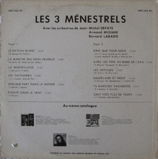 Les 3 Ménestrels - Les 3 Ménestrels | Fontana (680.266 ML) - 2 Les 3 Ménestrels - Les 3 Ménestrels | Fontana (680.266 ML) - 2