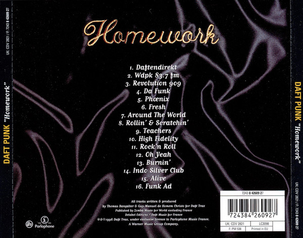 Daft Punk - Homework | Parlophone (CDV 2821) - 2 Daft Punk - Homework | Parlophone (CDV 2821) - 2