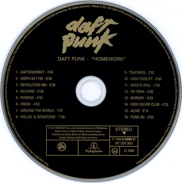 Daft Punk - Homework | Parlophone (CDV 2821) - 3 Daft Punk - Homework | Parlophone (CDV 2821) - 3