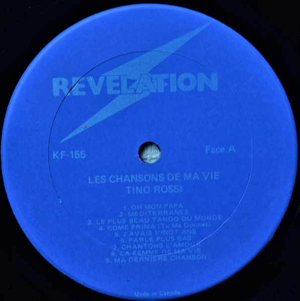 Tino Rossi - Les Chansons De Ma Vie | Les Disques Revelation (KF 155) - 3 Tino Rossi - Les Chansons De Ma Vie | Les Disques Revelation (KF 155) - 3