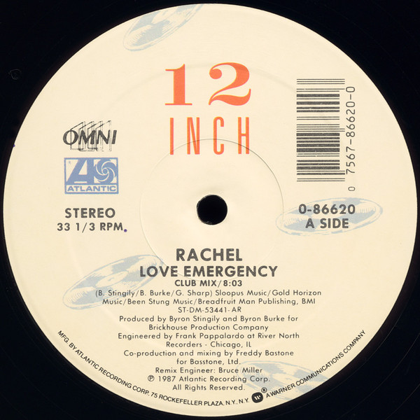 Rachel - Love Emergency | Atlantic (0-86620)