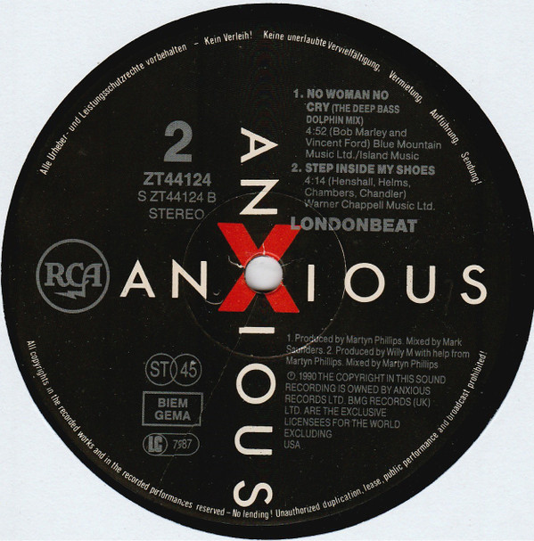 Londonbeat - No Woman No Cry | RCA (ZT 44124) - 4 Londonbeat - No Woman No Cry | RCA (ZT 44124) - 4