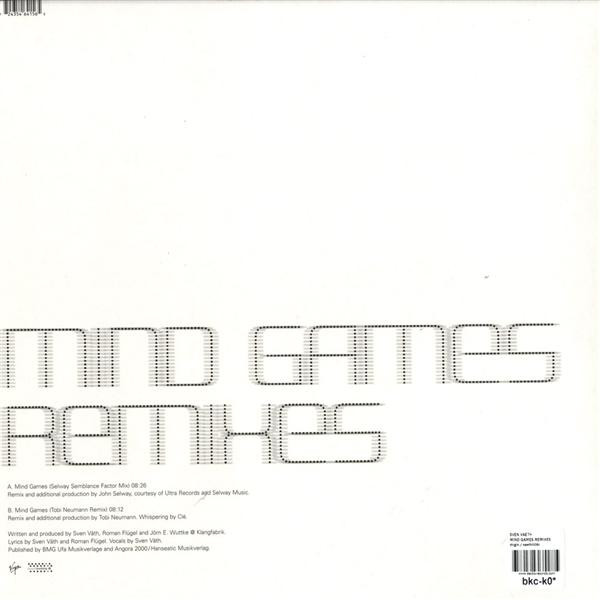 Sven Väth - Mind Games (Remixes) | Virgin (7243 5 46415 6 5) - 2