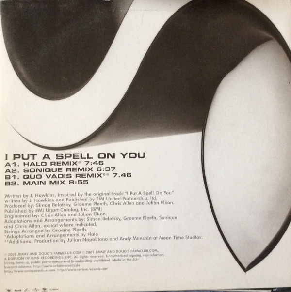 Sonique - I Put A Spell On You | Serious Records (B144387) - 2 Sonique - I Put A Spell On You | Serious Records (B144387) - 2