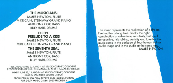 James Newton With Billy Hart , Anthony Cox and Michael Cain - If Love | Jazzline (11 124) - 3 James Newton With Billy Hart , Anthony Cox and Michael Cain - If Love | Jazzline (11 124) - 3