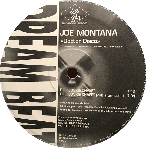 Joe Montana - Doctor Disco / Junkie Chase | Dream Beat (DB 073) - 6 Joe Montana - Doctor Disco / Junkie Chase | Dream Beat (DB 073) - 6