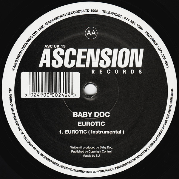 Baby Doc - Eurotic | Ascension Records (ASC UK 13) - 3 Baby Doc - Eurotic | Ascension Records (ASC UK 13) - 3