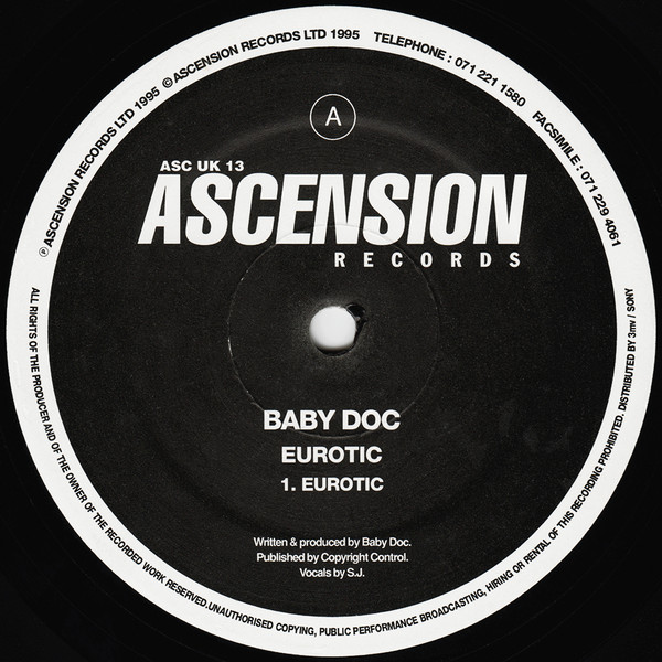 Baby Doc - Eurotic | Ascension Records (ASC UK 13) - 2 Baby Doc - Eurotic | Ascension Records (ASC UK 13) - 2