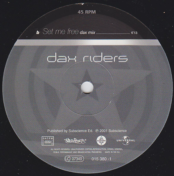 Dax Riders - Set Me Free | Subscience (015 380-1) - 4 Dax Riders - Set Me Free | Subscience (015 380-1) - 4