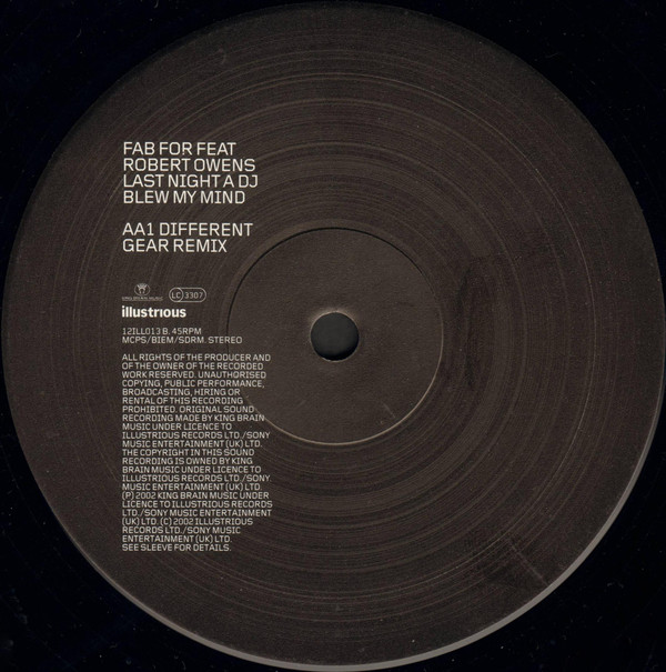 Fab For - Last Night A DJ Blew My Mind | Illustrious (12ILL013) - 3 Fab For - Last Night A DJ Blew My Mind | Illustrious (12ILL013) - 3