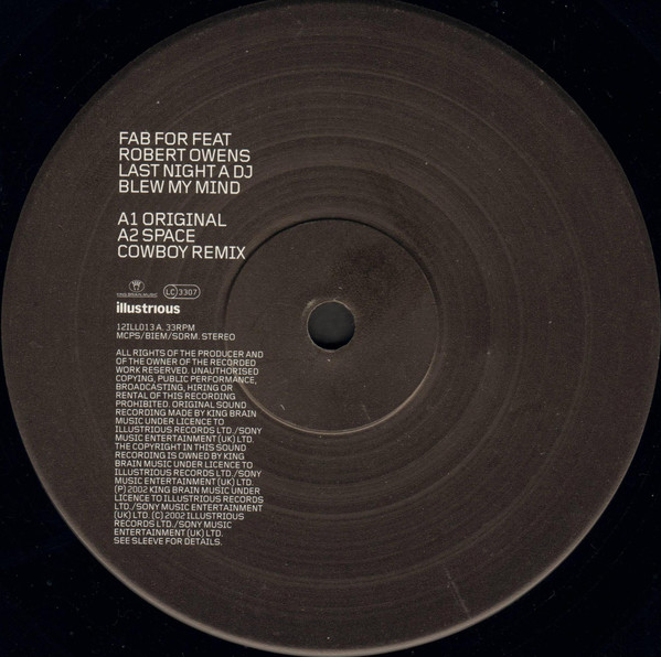 Fab For - Last Night A DJ Blew My Mind | Illustrious (12ILL013) - 2 Fab For - Last Night A DJ Blew My Mind | Illustrious (12ILL013) - 2