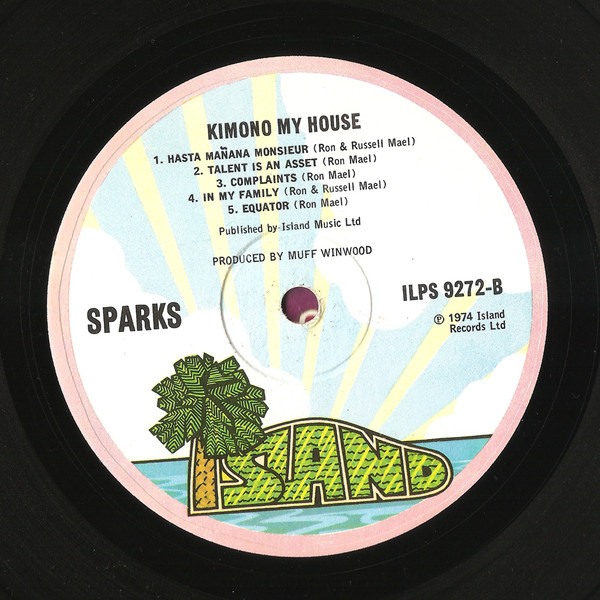 Sparks - Kimono My House | Island Records (ILPS 9272) - 4 Sparks - Kimono My House | Island Records (ILPS 9272) - 4