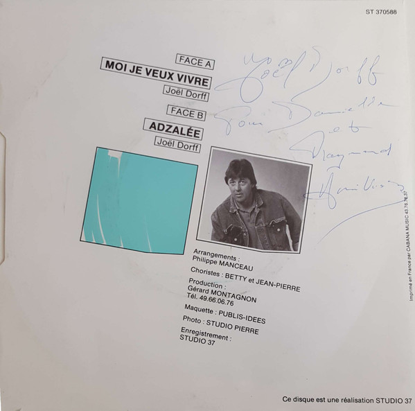 Joel Dorff - Moi Je Veux Vivre | Not On Label (ST 370588) - 2