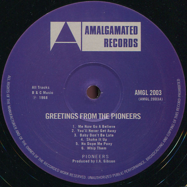 The Pioneers - Greetings From The Pioneers | Amalgamated Records (AMGL 2003) - 3