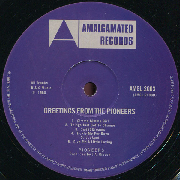 The Pioneers - Greetings From The Pioneers | Amalgamated Records (AMGL 2003) - 4