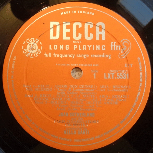 Joan Sutherland - Operatic Arias | Decca (LXT 5531) - 3 Joan Sutherland - Operatic Arias | Decca (LXT 5531) - 3