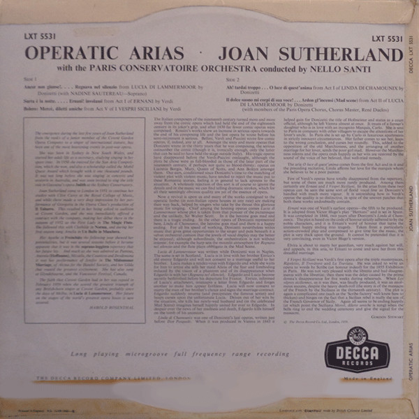 Joan Sutherland - Operatic Arias | Decca (LXT 5531) - 2 Joan Sutherland - Operatic Arias | Decca (LXT 5531) - 2
