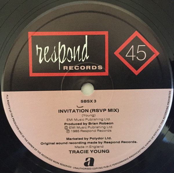Tracie Young - Invitation | Respond Records (SBSX 3) - 3