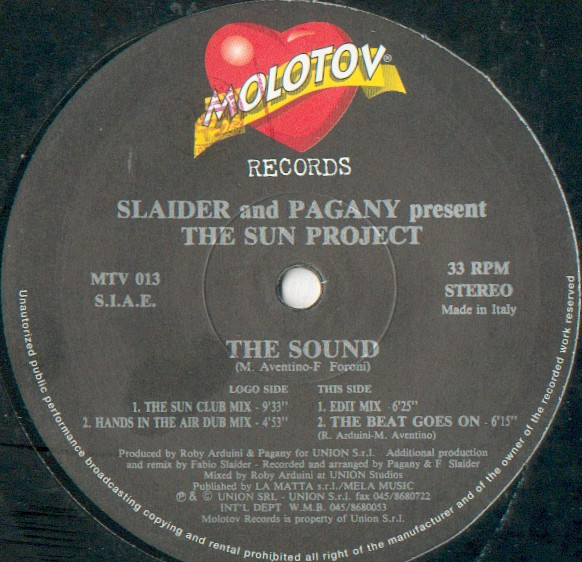 Slaider & Pagany Present The Sun Project - The Sound | Molotov Records (MTV 013) - 2 Slaider & Pagany Present The Sun Project - The Sound | Molotov Records (MTV 013) - 2