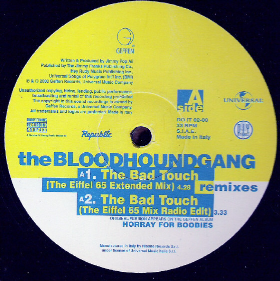 The Bloodhound Gang - The Bad Touch (Remixes) | Do It Yourself Entertainment (DO IT 02-00)