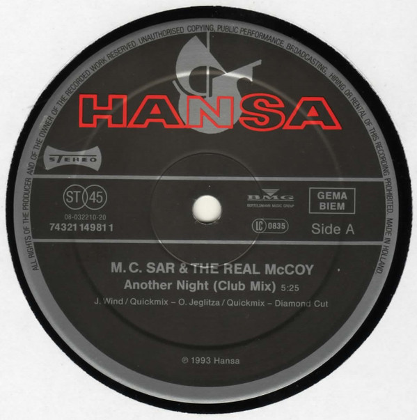 Real McCoy - Another Night | Hansa (74321 14981 1) - 3