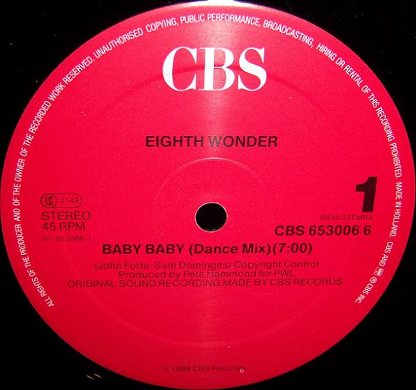 Eighth Wonder - Baby Baby | CBS (653006 6) - 3 Eighth Wonder - Baby Baby | CBS (653006 6) - 3