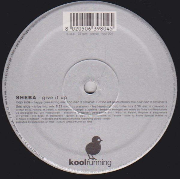 Sheba - Give It Up | Kool Running (KOOL 004) - main Sheba - Give It Up | Kool Running (KOOL 004) - main