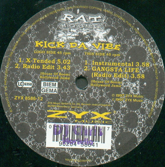 Rat House - Kick Da Vibe | ZYX Music (ZYX 8586-12) - main Rat House - Kick Da Vibe | ZYX Music (ZYX 8586-12) - main