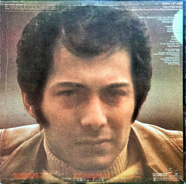 Paul Anka - 70's | RCA Victor (LSP-4309) - 2 Paul Anka - 70's | RCA Victor (LSP-4309) - 2