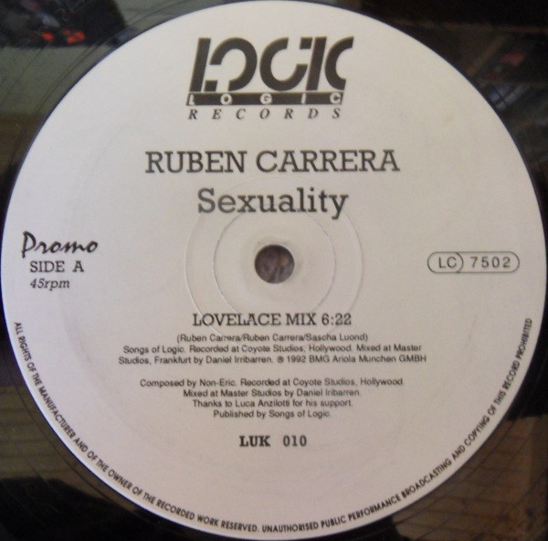 Ruben Carrera - Sexuality | Logic Records (LUK 010) Ruben Carrera - Sexuality | Logic Records (LUK 010)