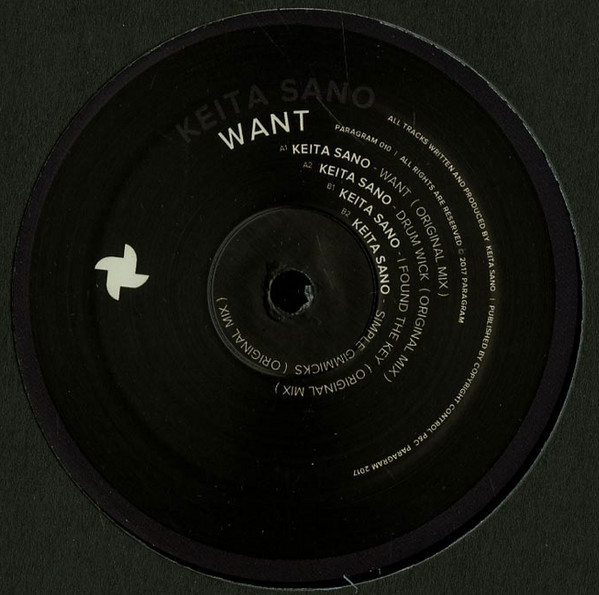 Keita Sano - Want | Paragram (PARAGRAM 010) - 2