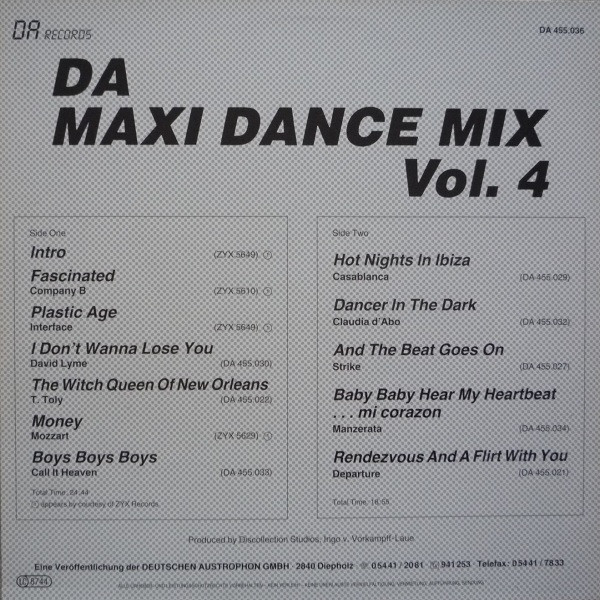 Various - DA Maxi-Dance-Mix Vol. 4 | DA Records (DA 455.036) - 2 Various - DA Maxi-Dance-Mix Vol. 4 | DA Records (DA 455.036) - 2
