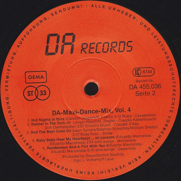 Various - DA Maxi-Dance-Mix Vol. 4 | DA Records (DA 455.036) - 4 Various - DA Maxi-Dance-Mix Vol. 4 | DA Records (DA 455.036) - 4